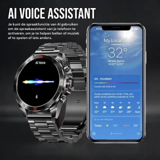 Royal Empire Amoled PRO Smartwatch Heren 46MM Zwart