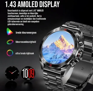 Royal Empire Amoled PRO Smartwatch Heren 46MM Zwart