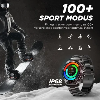 Royal Empire Amoled PRO Smartwatch Heren 46MM Zwart