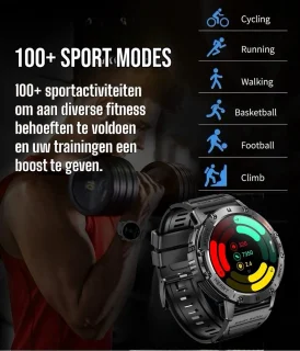 Royal Empire Amoled Smartwatch 48MM Zwart Heren