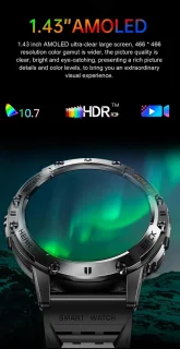 Royal Empire Amoled Smartwatch 48MM Zwart Heren