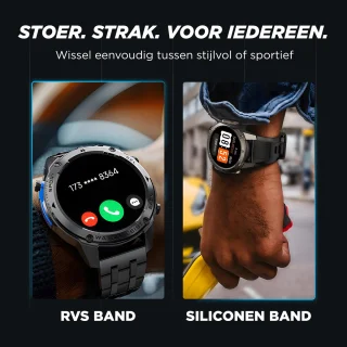 Royal Empire GPS Smartwatch Heren 53MM Zwart
