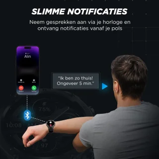 Royal Empire GPS Smartwatch Heren 53MM Zwart