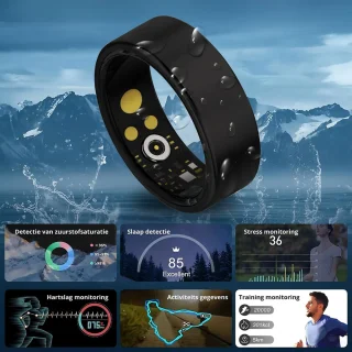 Royal Empire Smart Ring Zwart Maat 11