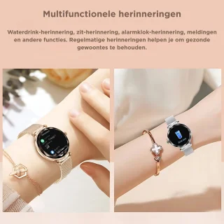 Royal Empire Smartwatch Dames Roségoud 1,78" AMOLED RVS & Siliconen Bandje