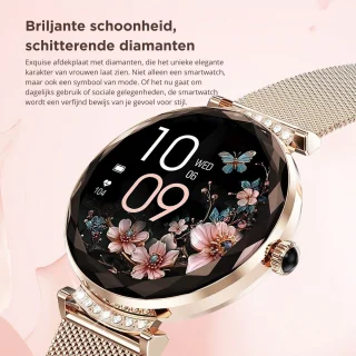 Royal Empire Smartwatch Dames Roségoud 1,78" AMOLED RVS & Siliconen Bandje