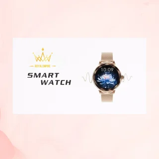 Royal Empire Smartwatch Dames Roségoud 1,78" AMOLED RVS & Siliconen Bandje
