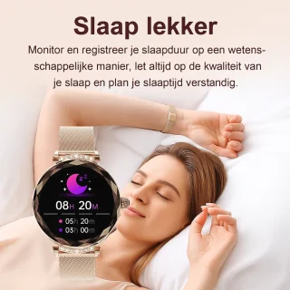 Royal Empire Smartwatch Dames Roségoud 1,78" AMOLED RVS & Siliconen Bandje