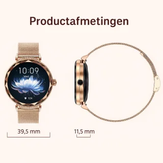 Royal Empire Smartwatch Dames Roségoud 1,78" AMOLED RVS & Siliconen Bandje