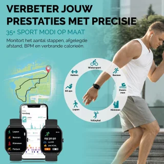 Royal Supplies C50 Smartwatch Zwart Staal