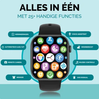 Royal Supplies RF-93 Smartwatch Rood/Zwart