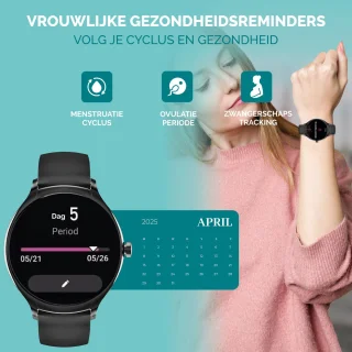 Royal Supplies S8 Smartwatch - Zilver/Zwart