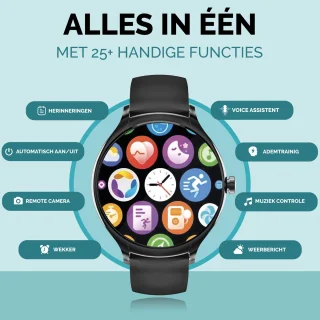 Royal Supplies S8 Smartwatch - Zilver/Zwart