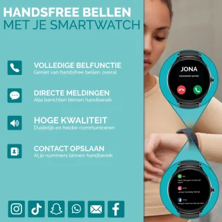 Royal Supplies S8 Smartwatch - Zwart Staal