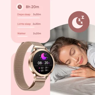 SAMMIT Smartwatch Dames 36mm Goud Roze Bandje