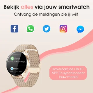 SAMMIT Smartwatch Dames Rosé Goud 42MM