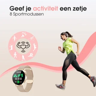 SAMMIT Smartwatch Dames Rosé Goud 42MM