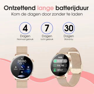 SAMMIT Smartwatch Dames Rosé Goud 42MM