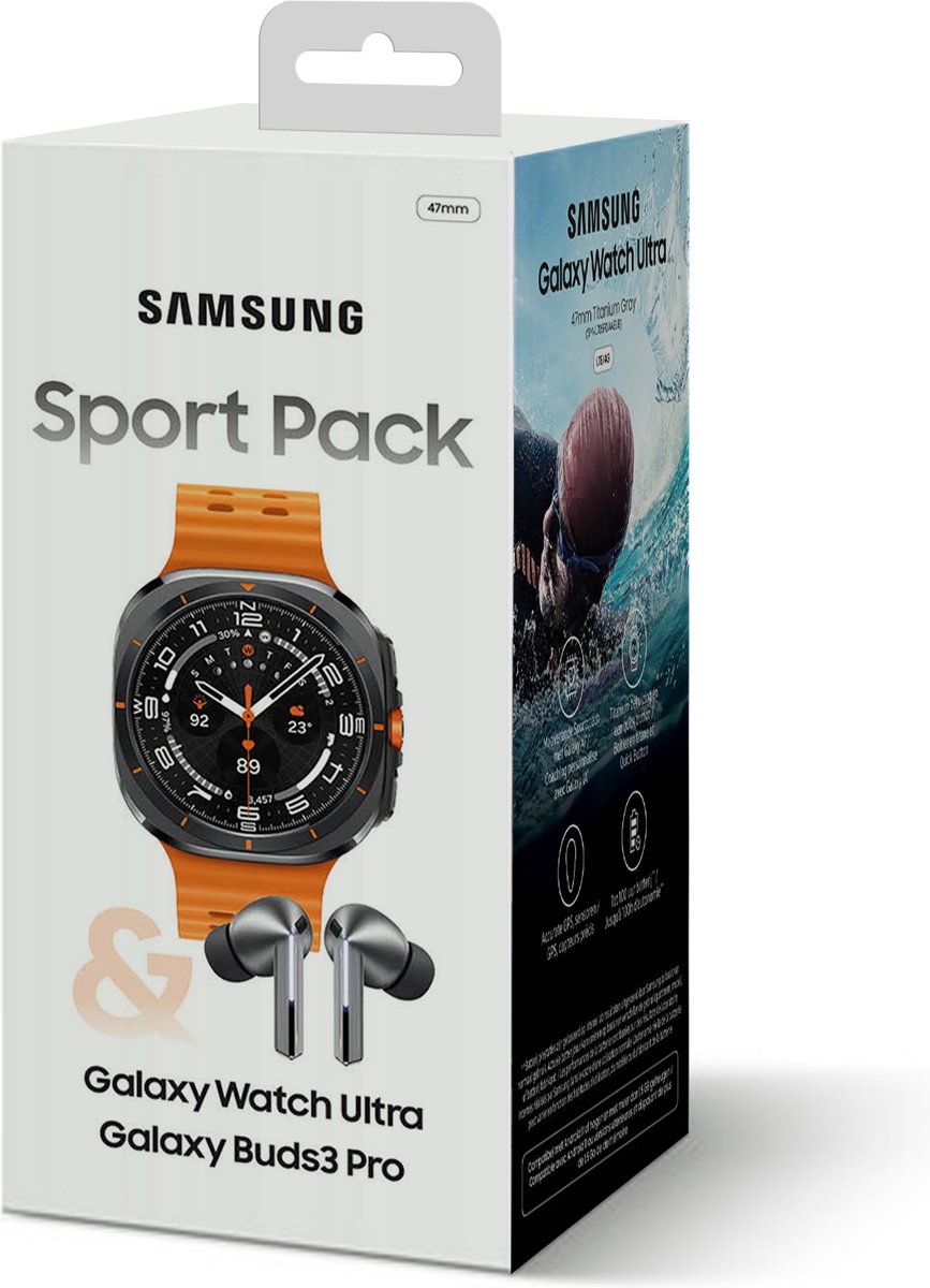 Samsung Galaxy Watch Ultra 47mm Titanium Silver + Galaxy Buds 3 Pro Sport Pack