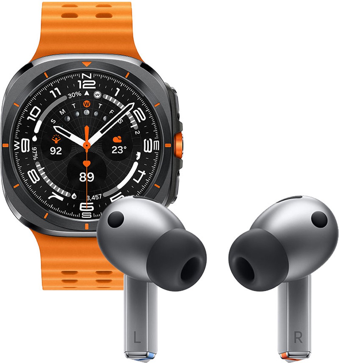 Samsung Galaxy Watch Ultra 47mm Titanium Silver + Galaxy Buds 3 Pro Sport Pack