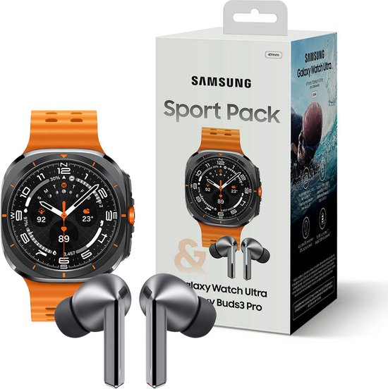 Samsung Galaxy Watch Ultra 47mm Titanium Silver + Galaxy Buds 3 Pro Sport Pack
