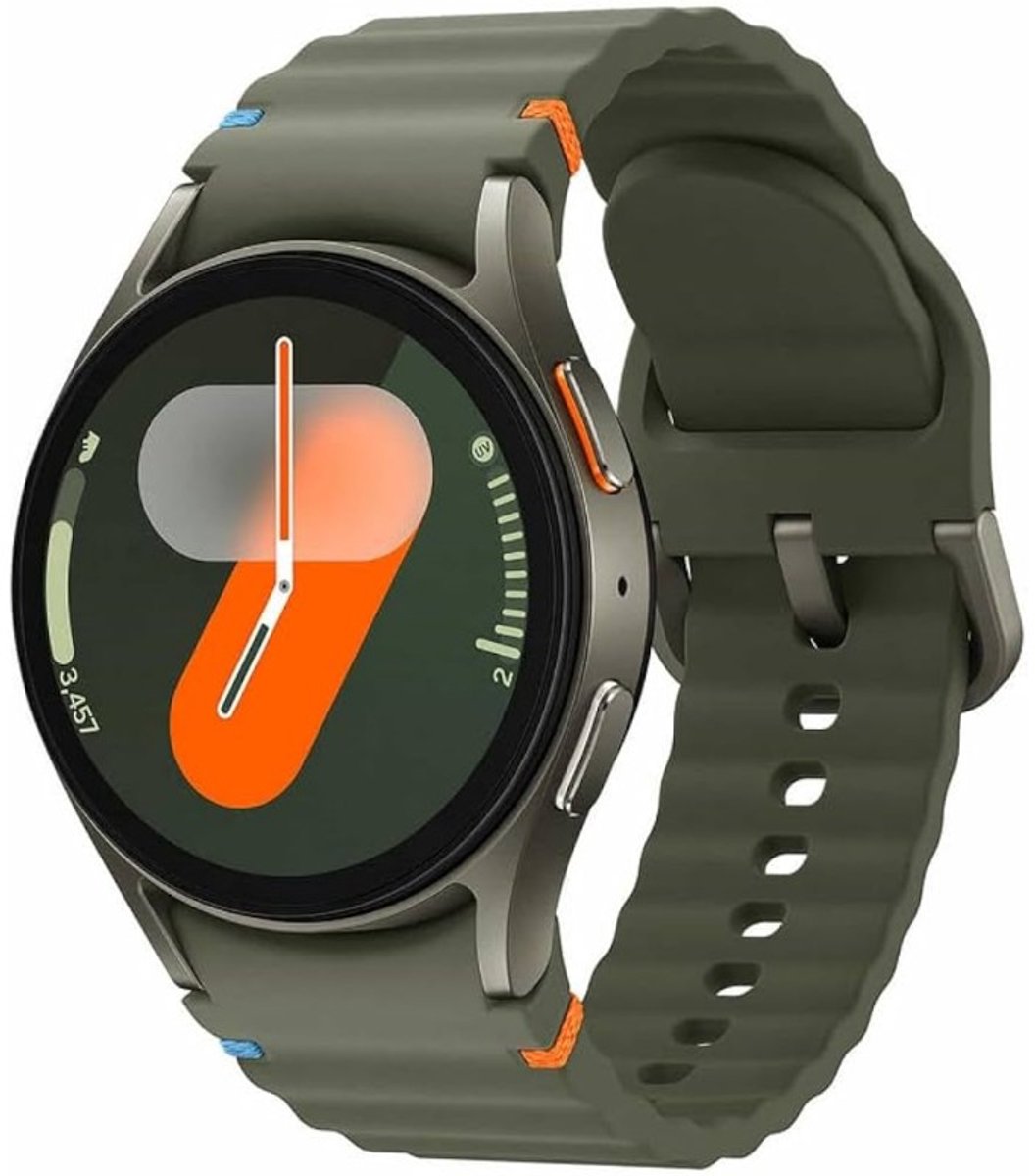 Samsung Galaxy Watch7 40mm Green met Fabric Band Kaki Groen S/M