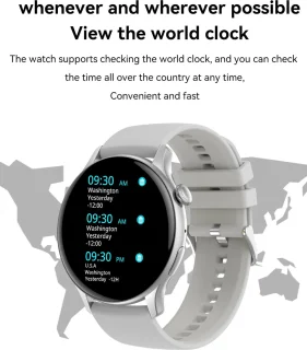 SAMTECH Smartwatch AMOLED HD Pro horloge - Unisex - Grijs
