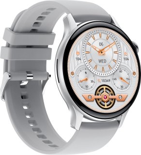 De SAMTECH Smartwatch AMOLED HD Pro horloge - Unisex - Grijs in één oogopslag