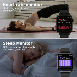 SAMTECH Smartwatch Horloge - Unisex - Zwart