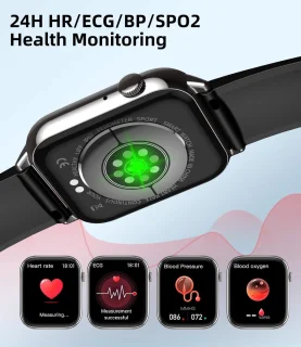 SAMTECH Smartwatch Horloge - Unisex - Zwart