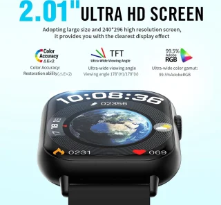 SAMTECH Smartwatch Pro - Unisex Horloge - Zwart