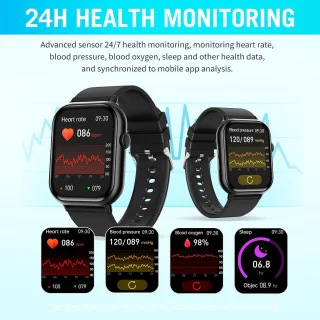 SAMTECH Smartwatch Pro - Unisex Horloge - Zwart