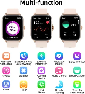 SAMTECH Smartwatch Roze voor Heren & Dames