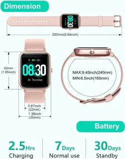 SAMTECH Smartwatch Roze voor Heren & Dames