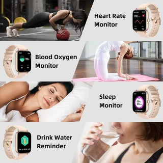 SAMTECH Smartwatch Roze voor Heren & Dames