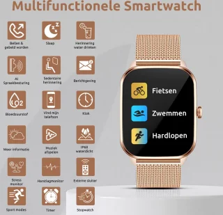 SAMTECH Smartwatch Ultra Thin Pro Serie 5 Rose Goud