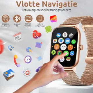 SAMTECH Smartwatch Ultra Thin Pro Serie 5 Rose Goud