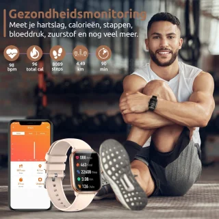 SAMTECH Smartwatch Ultra Thin Pro Serie 5 Rose Goud