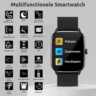 SAMTECH Smartwatch Ultra Thin Pro Serie 5 Zwart