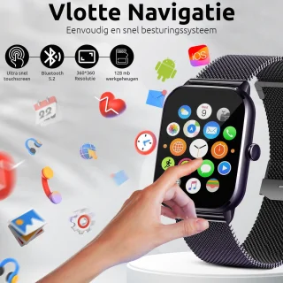 SAMTECH Smartwatch Ultra Thin Pro Serie 5 Zwart