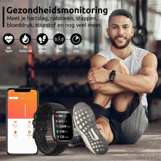 SAMTECH Smartwatch Ultra Thin Pro Serie 5 Zwart