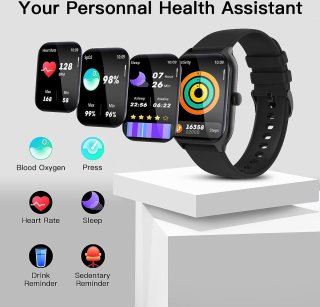 SAMTECH Smartwatch Ultra Thin Pro Zwart