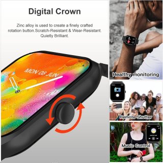 SAMTECH Smartwatch Ultra Thin Pro Zwart