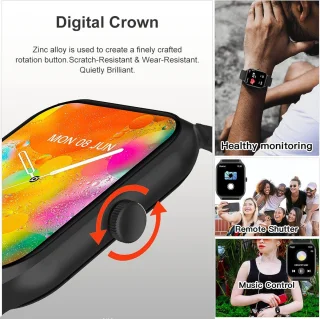 SAMTECH Smartwatch Ultra Thin Pro Zwart