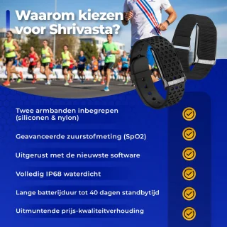 Shrivasta Activity Tracker Sporthorloge Dames & Heren