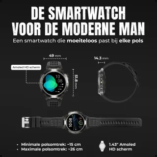 Siltcon Vortex GPS Smartwatch - Unisex Sporthorloge