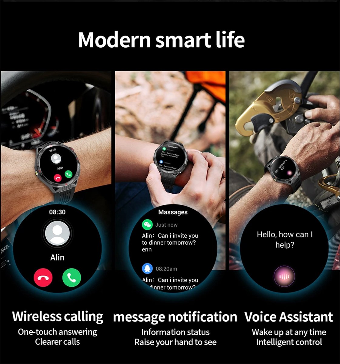 Smartwatch 1,85 Inch HD GPS Outdoor voor Mannen