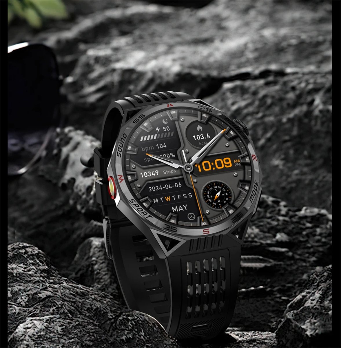 Smartwatch 1,85 Inch HD GPS Outdoor voor Mannen