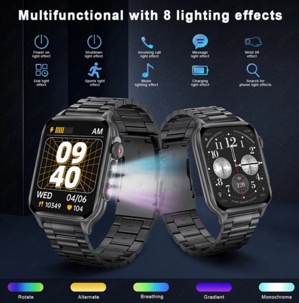 Smartwatch 1.96'' HD Outdoor Sporthorloge voor Mannen - 2024 Model