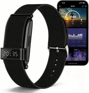Smartwatch activity tracker zwart